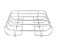 Support à côtes en acier inoxydable pour griller - Support à viande vertical pour barbecue à 4 fentes | Grande grille à rôtir antiadhésive pour fumeurs, barbecues au charbon de bois et à gaz,