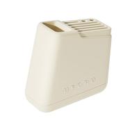 Support à couteaux de cuisine avec porte-baguettes, étagère de rangement multifonctionnelle en plastique blanc, support de bloc de couteaux sans couteaux pour comptoir de cuisine,