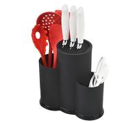 Support à couverts - 9,13 x 8,86 pouces, 473 g, support pour ustensiles de cuisine, chariot à couverts de comptoir | Cuillères creuses à séchage rapide, coupe-fourchettes,