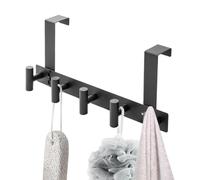 Support À Crochets De Porte En Acier Inoxydable - Porte-serviettes Robuste | Support À Crochets De Porte En Acier Inoxydable, 5 Crochets, 370g, Robuste, Antirouille, Organisateur De Serviettes