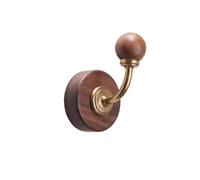 Support à crochets monté sur porte avec boules en bois Patère Murale(Bruin)