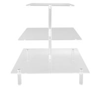 Support à cupcakes à 3 niveaux, support carré en acrylique, tour d'exposition de desserts pour magasin, fête d'anniversaire et de mariage