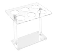 Support à dessert en acrylique à 6 trous pour cônes de crème glacée et décorations de fête, grille de cuisson transparente pour centres de table d'anniversaire et de célébration