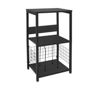 Support À Disques Vinyles 3 Niveaux Cadre En Fer 100 lbs Avec 2 Séparateurs | Table d’Appoint pour Tourne-Disque 60×40×30 CM Bout de canapé pour Salon Chambre Bureau