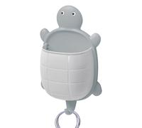 Support à distance pour montage mural - Support mignon pour brosse à dents et dentifrice de tortue, fixé au mur avec crochet inférieur | Boîte de rangement de salle de bain pour organisation Q