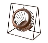 Support à dosettes de café à suspendre en fer de grande capacité avec revêtement de surface - Panier robuste doré (marron)