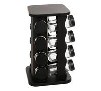 Support à épices - 5FIVE - D19×H27.8 cm - 16 emplacements - Noir - Résine polyéthylène