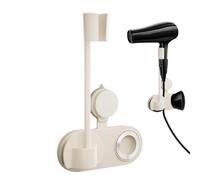 Support à fixation murale de sèche-cheveux,Fixation à ventouse,Support mains libres pour sèche-cheveux | pour salle de bain, chambre à coucher, sur le mur, dans le salon, la maison, l'hôtel ou le dort