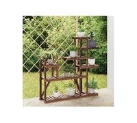 vidaXL Support à fleurs 110x25x111 cm bois massif de sapin