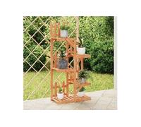 vidaXL Support à fleurs 60x25x130 cm bois massif de sapin Marron G