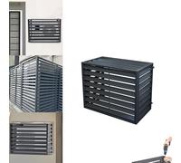 Support à Fleurs à persiennes en Alliage d'aluminium antibruit, adapté aux climatiseurs et aux Pompes à Chaleur - Ensemble de 5 pièces Comprenant Les Accessoires Clete, Design esthétique, re