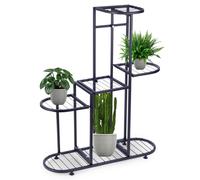 Support à fleurs en métal noir, 5 niveaux, 84,5 cm
