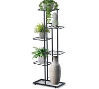 Étagère à Fleurs - VILDE - 6 Niveaux - Métal Noir Mat - 106 cm - Design Industriel