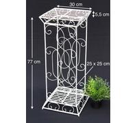 DanDiBo Colonne à Fleurs Romance 20304 Carré 77 cm Tabouret Porte-Fleurs en métal Support de Fleurs Tabouret