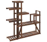 Support À Fleurs Meuble Plante 110 X 25 X 111 Cm Bois Massif De Sapin Marron Helloshop26 02_0045197 Multicolore
