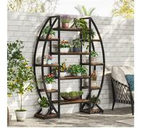 Support à Fleurs - UNHO - Multi-niveaux - Métal et MDF - 125x30x177cm - 8 Niveaux