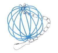 Support à Foin, mangeoire pour Cage à Lapin, Jouet à mâcher pour Petits Animaux, Support en métal avec Balle d'alimentation pour, Accessoires pour Chinchilla et Station d'alimentation, 6,9 x 6,9