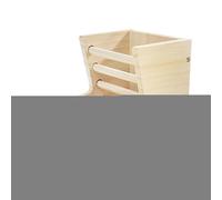 Support à foin pour lapins - Mangeoire pour chinchilla - 2 en 1 - En bois - Pour lapin, guinée, chinchilla - Accessoire avec double zone séparée