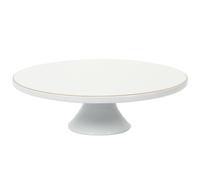 Support à Gâteau - HOME DECO FACTORY - Liseré Doré - Porcelaine - Or et Blanc