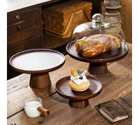 Support à gâteau en bois surélevé, cadeau de Noël Grand moule à gâteau haut,Moule à gâteau de taille moyenne,Petit moule à gâteau haut,Moule à gâteau très grand et hautbois