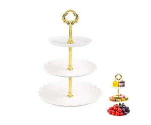 Support à Gâteaux à Trois Niveaux, Assiette à Bonbons, Assiette De Fruits, Support à Desserts, Adapté Aux Banquets De Mariage, Anniversaires, Fêtes Et Divers Festivals