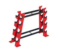 Support à haltères 2 niveaux en acier robuste avec poignée, support for kettlebells for salle de sport à domicile, rangement for équipements de fitness