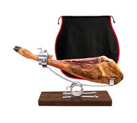 Support à jambon à bascule professionnel avec tête pivotante en acier inoxydable (3C Marron)