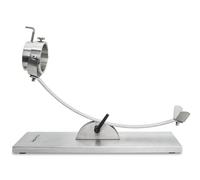 Support à Jambon pivotant en Acier Inoxydable | Base 50 x 18 cm, tête pivotante, Fixation en V avec pic | Design Professionnel, Stable et Facile à Nettoyer | Idéal pour Les jambons de Toutes Tailles