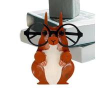 Support à lunettes en bois en forme d'animal, support de lunettes de soleil en forme d'écureuil, facile à afficher, économise de l'espace, 15 x 12 cm pour décoration de maison, bureau, anniversaire