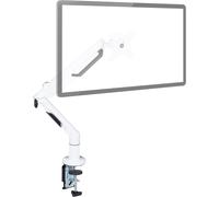 Support À Moniteur, Bras De Table Pour 1 Écran, 17-36 Pouces, Vesa 75/100, Fixation Mobile, Blanc