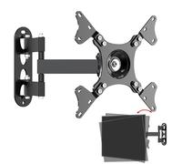 Support à mouvement complet - Bras articulé pour écran TV en acier lourd, système d'extension pivotant et inclinable, matériel de positionnement d'écran réglable, mécanisme d'installation murale peu