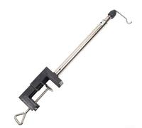 Support à outils rotatif à pince avec tige en acier à 3 sections, réglable de 25 à 70 cm pour meuleuse à arbre flexible pour une utilisation horizontale ou verticale, mâchoire de 60 mm