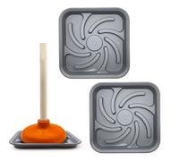 Support à piston - Plateau à piston de 20 x 20 cm, grande adaptabilité | Tampon de séchage pour déboucheur de toilettes en PP avec facilité, déboucheur pour toilettes, lavabo, salle de bain, maison