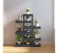 Vidaxl Support à Plantes Gris 85x25x109,5 Cm Bois Massif De Pin