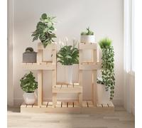 Vidaxl Support Ã Plantes 85x25x109,5 Cm Bois Massif De Pin