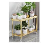 Support à Plantes en Fer forgé, Support à Plantes d'extérieur for Patio, Support à Plantes d'extérieur, Support à Plantes à Plusieurs Niveaux for Fleurs et Plantes(Gold,100x25x68cm)