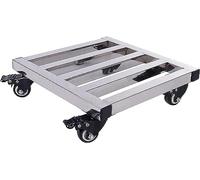 Support à plantes en métal sur roulettes - Chariot à plantes en fer pour intérieur/extérieur, chariot à jardinière portable, support pour pots de jardin et plateau à soucoupes pour une mobil