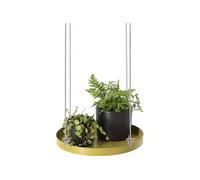 Support de pot Esschert Design - Support à plantes rond à suspendre doré Diamètre de 24 cm
