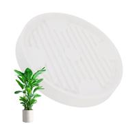 Support à plantes roulant avec roues cachées, support de palette à roulettes, support de pot de fleur rond, plateau de jardinière intérieur et extérieur, chariot pour plantes (ID 31,5 cm / 12,4
