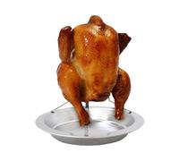 Support à poulet pour barbecue - Organiseur de rangement pour barbecue, verrou de plateau compact, balance à cadre en métal, arrangement moderne, accessoires de fête pour le camping, l'activité, le po