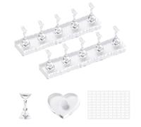 Support à pression pour faux ongles avec design transparent, support de pratique de petite taille avec base stable, organisateur, présentoir de manucure élégant, outil pour femmes débutants pour la ma