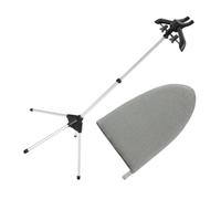 Support à Repasser Pliable en Alliage D'aluminium, Cintre de Repassage | Barre Télescopique Réglable, Plastique Léger, Accessoire Portable, Noir, pour Vapeur et Rangement