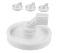 Support à Roulettes pour Panier Inférieur de Lave-vaisselle, 4 Pièces | Plastique Blanc, Installation Simple, Haute Résistance et Grosse Dureté, Légère