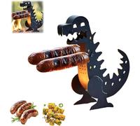 Support à saucisses pour barbecue, barbecue amusant en forme de dinosaure, outil de barbecue pour pique-nique, maison, camping, fêtes, barbecue (1 pièce)