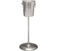 Olympia - Support pour seau à vin et champagne Olympia en acier inoxydable brossé - Refroidisseur à glace métallique argenté pour boissons froides pour événements, fêtes et mariages K407