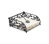 Support à Serviettes en Papier Noir - Motif Branches