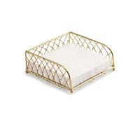 AMBIENTE Support à serviettes en papier - Noeuds - en métal or - Hauteur 7 cm - Largeur 18 cm - Profondeur 18 cm