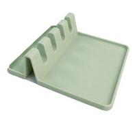 Fackelmann 25515 Support à spatule, accessoire cuisine, Silicone Vert 13,5 x 13 cm