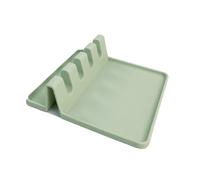 Fackelmann Ocean Support pour ustensiles de cuisine, partie fonctionnelle en silicone, matériau doux avec les surfaces, hygiénique et résistant, couleur vert d'eau, 14 x 14 x 4 cm