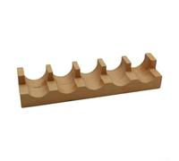 Support à sushi à 5 emplacements en bois pour sandwiches, hot-dogs, plats polyvalents, outil de service décoratif, nettoyage facile, design rustique en bois robuste, parfait pour les fêtes (5 grilles